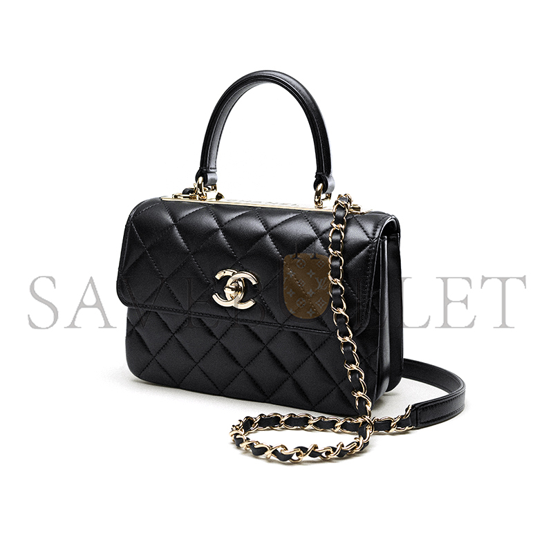 Ch*el master mini flap bag with top handle as4654 (20*15*8cm)